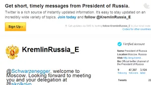 Arnold Schwarzenegger a făcut schimb de mesaje pe Twitter cu Dmitri Medvedev