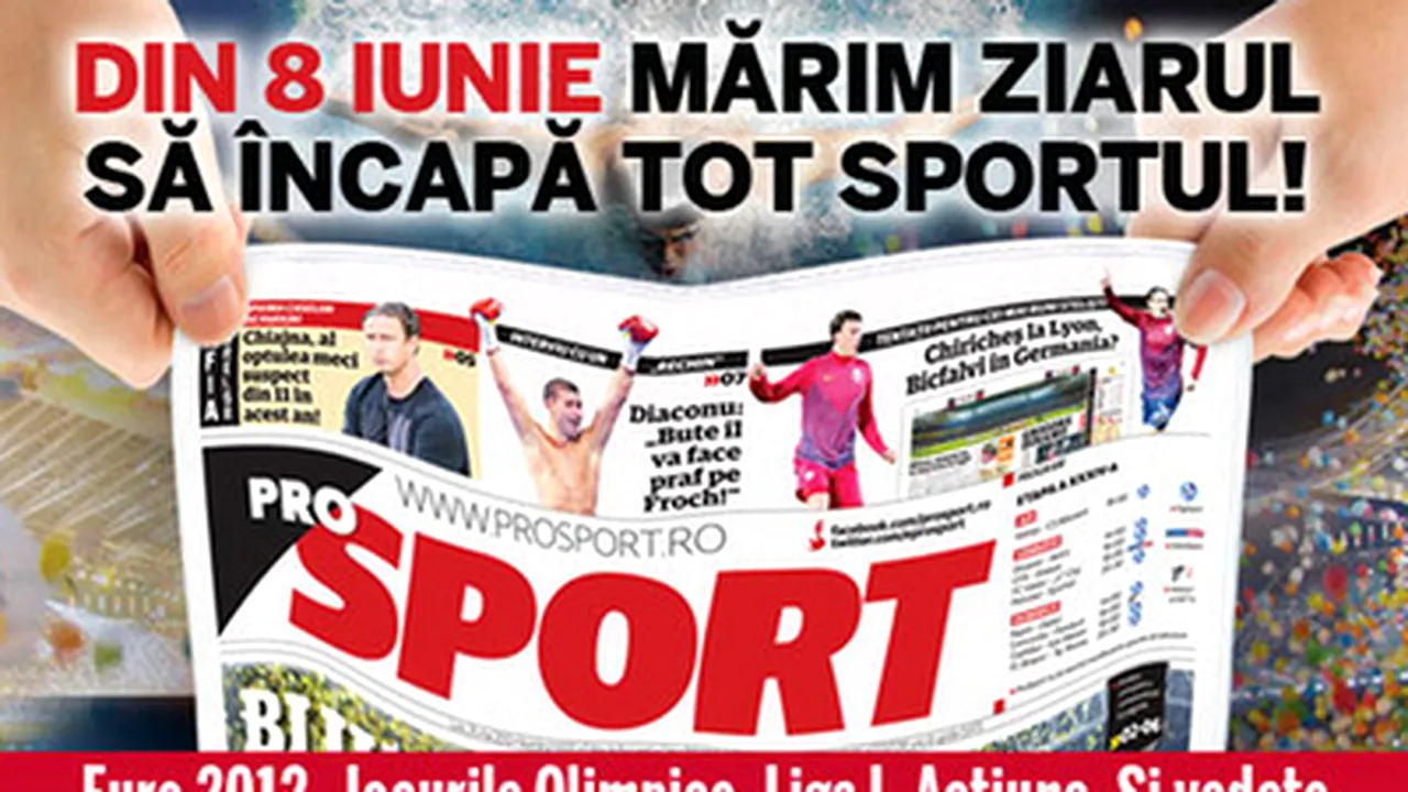 Noul ProSport. Imagini în premieră cu ziarul în noul format - Gândul LIVE