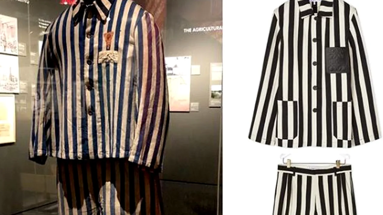 Uniforme ca în lagărele de concentrare din timpul Holocaustului, vândute de o casă de modă de lux. FOTO