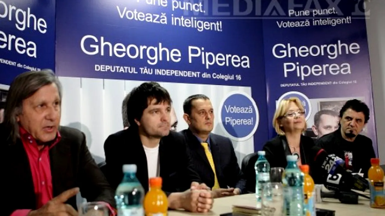ALEGERI PARLAMENTARE: Gheorghe Piperea şi-a lansat candidatura în prezenţa Emiliei Popescu, a lui Ilie Năstase şi Nicuşor Dan