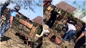 Scene dure în Giurgiu. Poliţişti filmaţi cum bat romi aflaţi deja la pământ. „Este o răzbunare cu iz rasist” - VIDEO