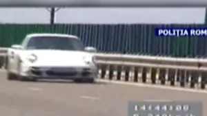 Un şofer a fost prins pe Autostrada Soarelui circulând cu 248 de kilometri pe oră - VIDEO