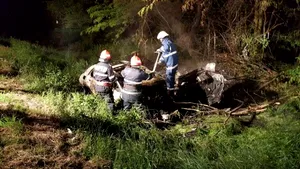 Şofer carbonizat în urma unui accident pe centura de ocolire a Timişoarei - FOTO