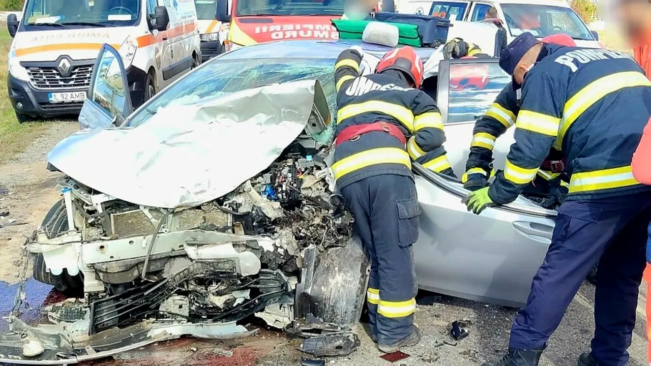Accident cu patru mașini între Slobozia și Drajna. Mai multe persoane sunt rănite