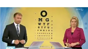 Grafic cu acronime ale unor expresii obscene în limba engleză, difuzat la televiziunea norvegiană - FOTO