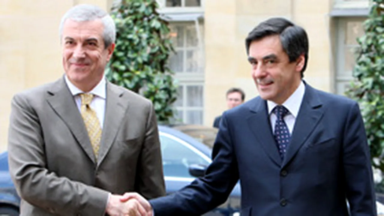 Tăriceanu şi Fillon au convenit să sprijine firmele franceze care investesc în România cu fonduri UE