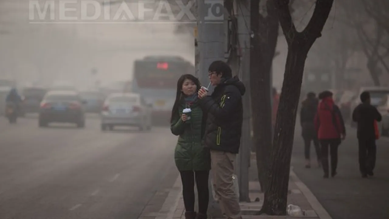 POLUAREA la nivel maxim în nordul şi estul Chinei: Indicele calităţii aerului, de 4-5 ori mai mare decât normal - FOTO