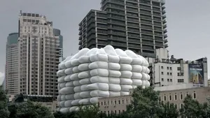 CLĂDIREA GONFLABILĂ din Shanghai: Cum funcţionează construcţia bizară care ţine microbii departe - FOTO