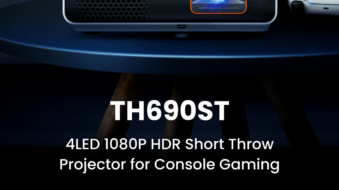 BenQ anunţă un nou video proiector short throw 4LED destinat gaming-ului pe consolă în format XXL