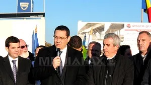 Ponta,la Mioveni:Îmi doresc ca uzina să producă şi angajaţii să circule pe noul drum încă 100 de ani