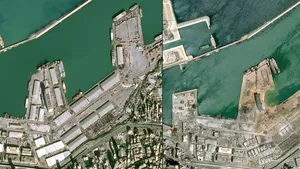 Imaginile din satelit arată amploarea dezastrului din Beirut: un crater uriaş s-a format în locul exploziilor
