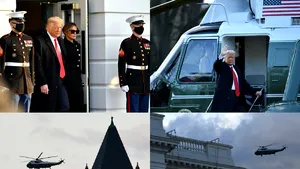 VIDEO Donald Trump a părăsit Casa Albă la bordul Marine One, după patru ani de mandat