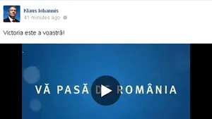 Iohannis, mesaj de mulţumire pe Facebook, semnat 