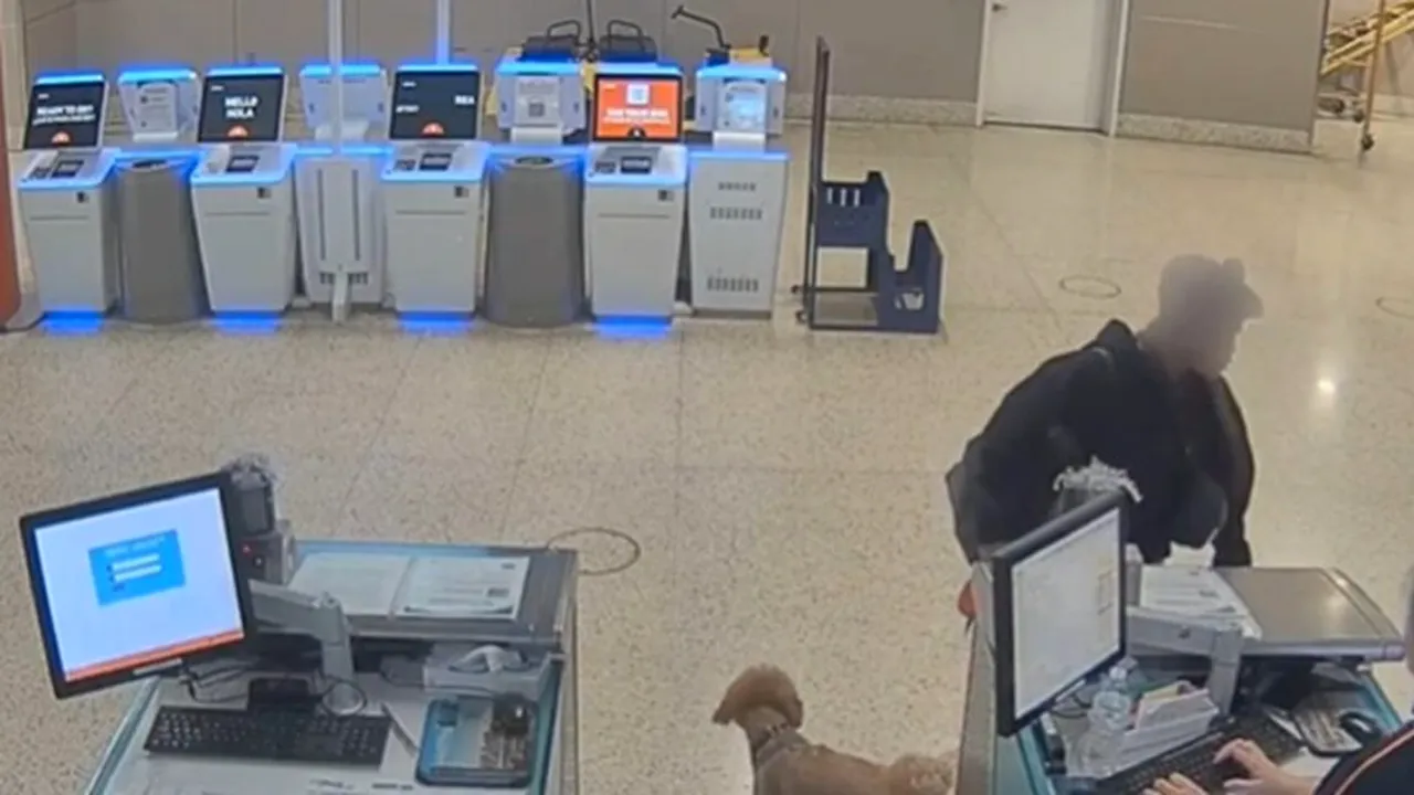 O femeie a fost arestată după ce și-a abandonat câinele în aeroport. VIDEO