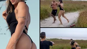 O luptătoare MMA a lovit un bărbat care s-ar fi masturbat în timpul şedinţei foto la care tânăra participa