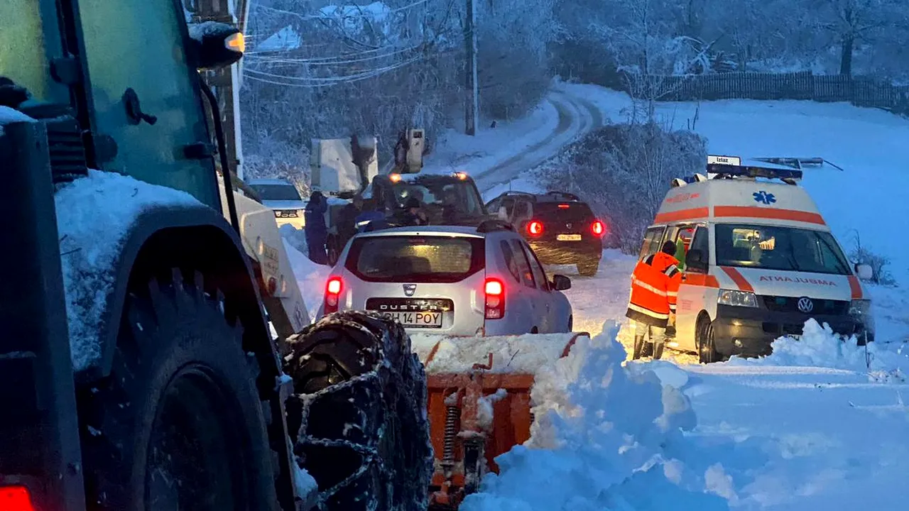 România sub nămeţi. Traficul este de coşmar pe şosele 