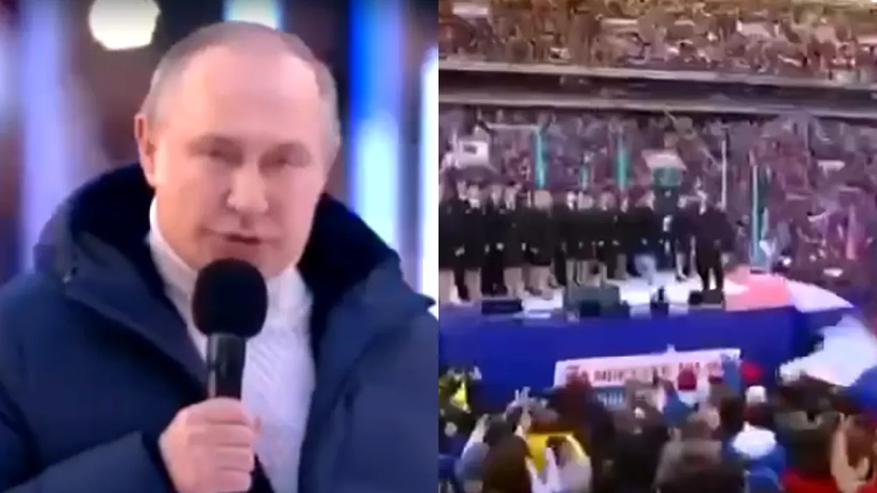 Putin, apariţie la un concert în Moscova. Pe scenă s-a cântat controversata piesă 