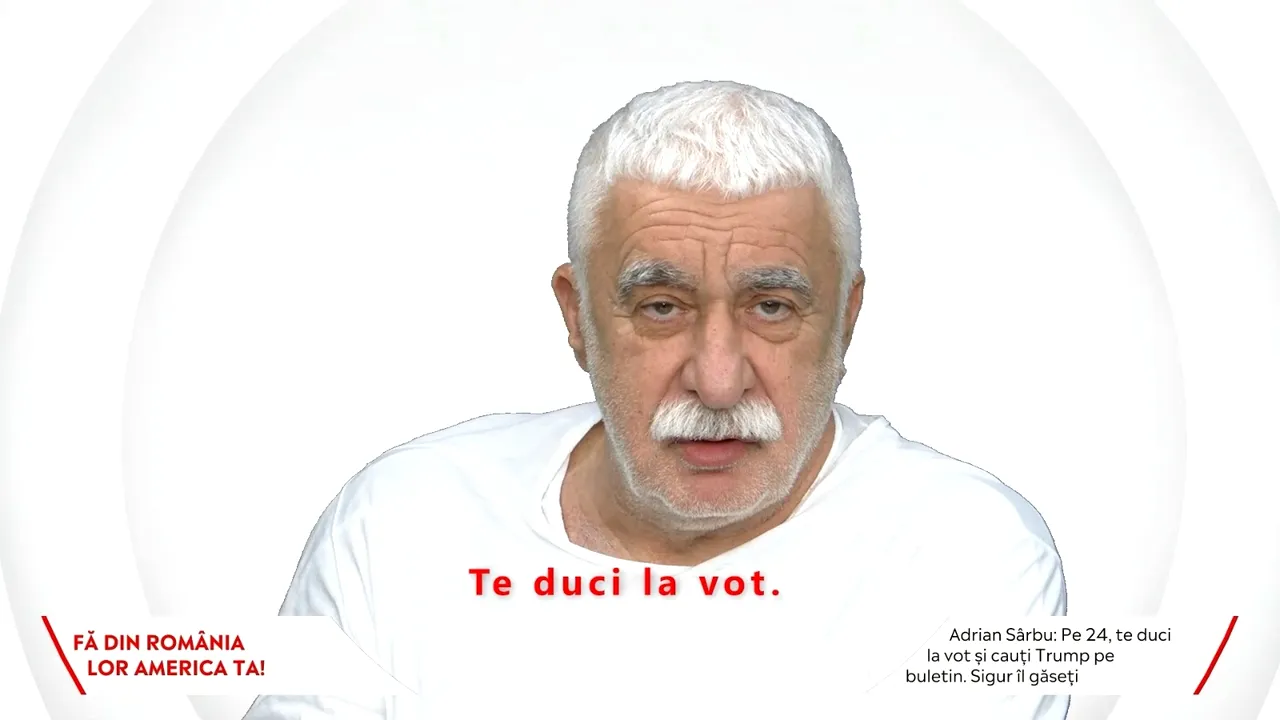 Adrian Sârbu: Ştii cum procedezi duminică, pe 24. Te duci la vot şi cauţi Trump pe buletin. Cu Nicu şi Marcel rămâne cum am stabilit