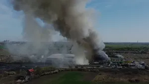 Incendiu uriaş într-o hală din Timişoara. A fost trimis mesaj de avertizare RO-ALERT