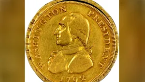 O monedă cu chipul lui George Washington a fost vândută la licitaţie pentru o sumă uriaşă