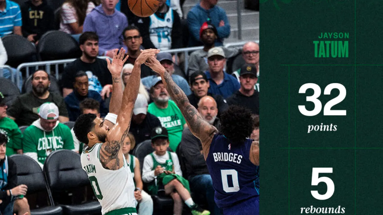 Jayson Tatum, al cincilea cel mai tânăr atacant din NBA cu peste 14.000 de puncte în carieră