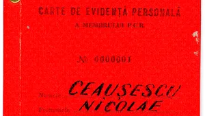 CNSAS a publicat Cartea de evidenţă personală a membrului P.C.R. No 0000001, Nicolae Ceauşescu