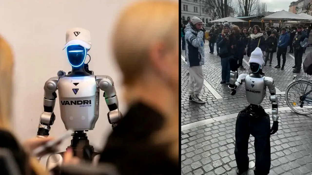 Bosnia prezintă „Roby”, primul robot umanoid, în centrul orașului Sarajevo