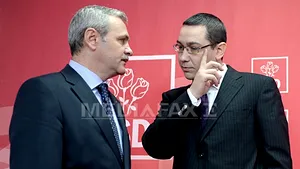 Pozele din sala de presă a PSD cu Victor Ponta, înlocuite cu fotografii cu Liviu Dragnea