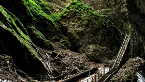 Circa 30 de maşini cu turişti, blocate în zona Gheţarului Scărişoara din Apuseni, după vijelie