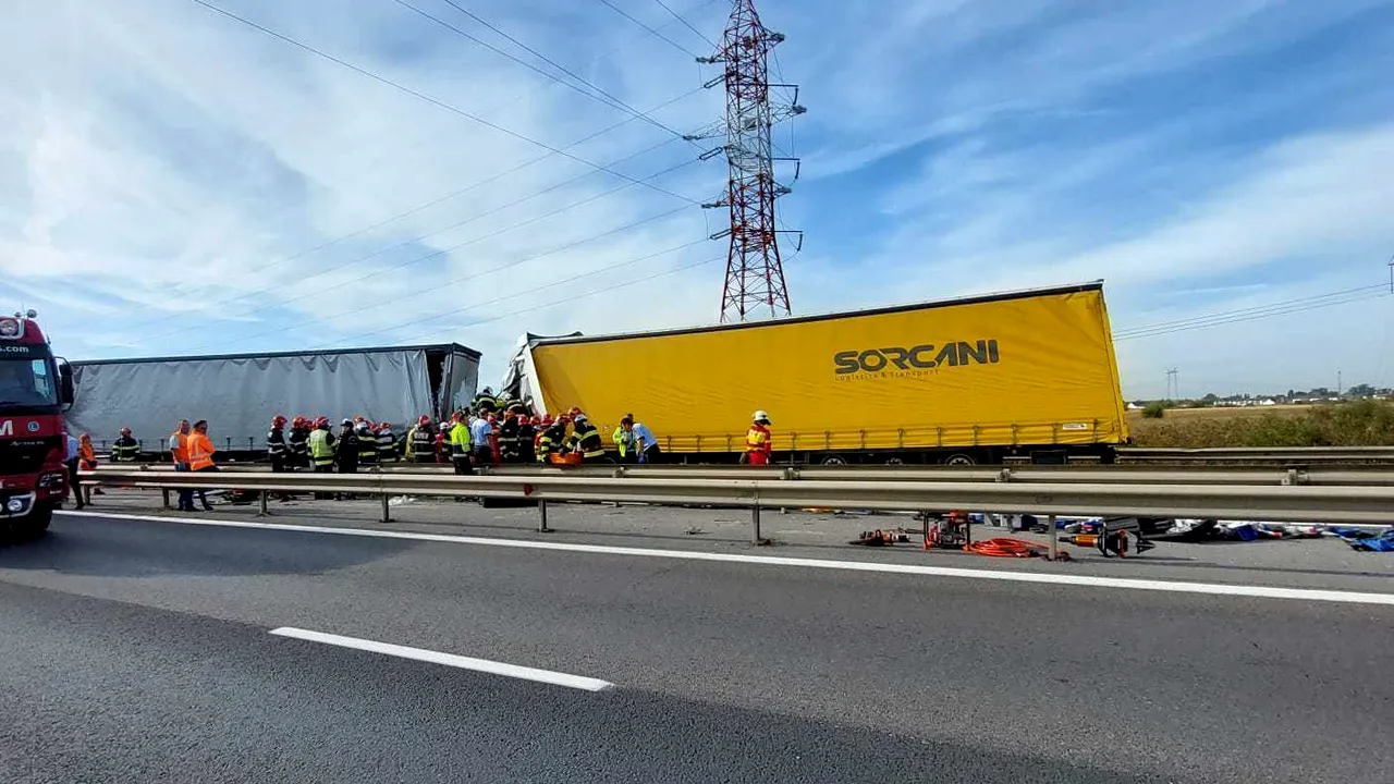 Cinci oameni au murit în accidentul de pe autostrada A1 Bucureşti - Piteşti