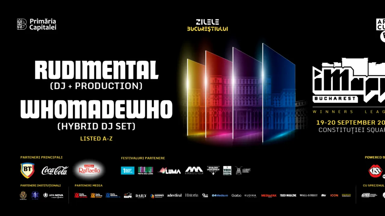 Rudimental și Whomadewho – două nume internaționale ale muzicii electronice aduc energia marilor festivaluri la IMAPP Bucharest Winners League 2026