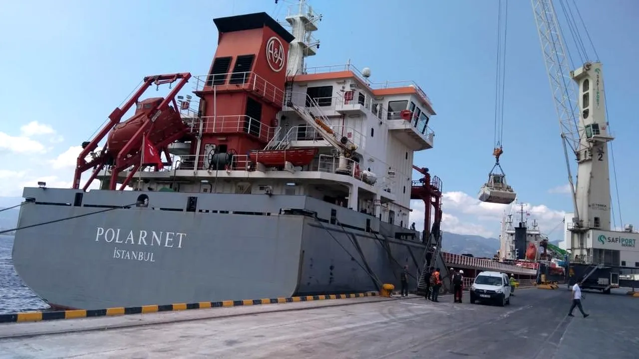 Prima navă ucraineană cu cereale a ajuns în  Turcia. Polarnet a transportat peste 12.000 de tone 