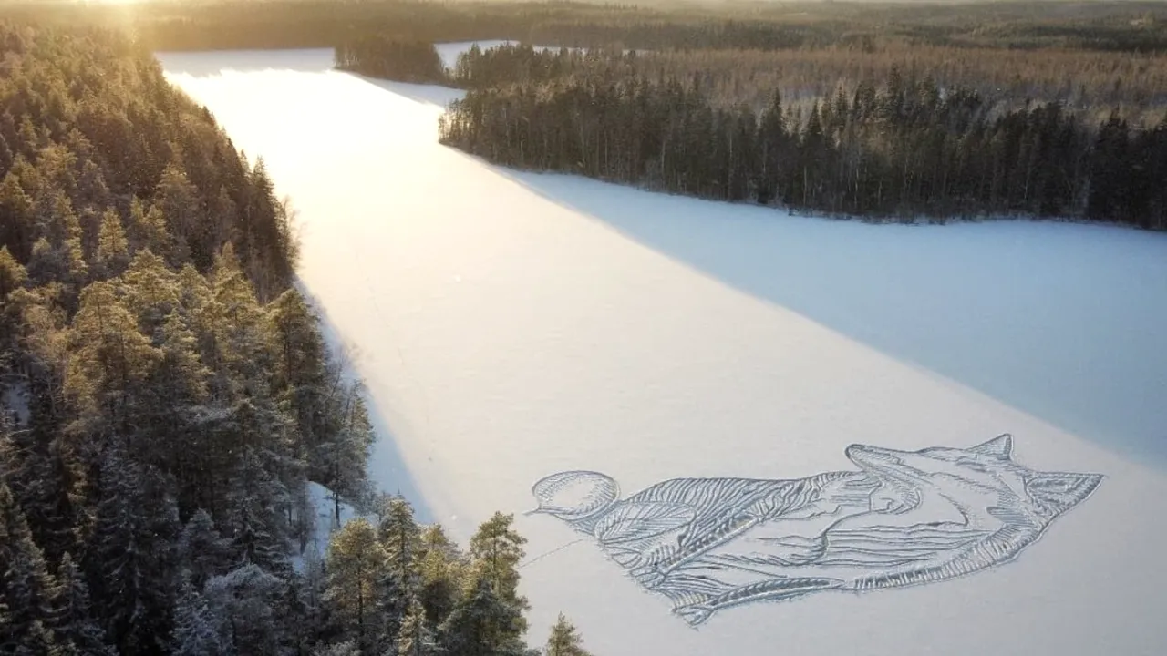 Spectaculos. Un arhitect a folosit un lac îngheţat ca 