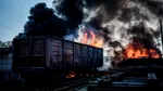 Tren militar rus deraiat după distrugerea căii ferate lângă Melitopol de către ucraineni