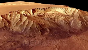 IMAGINI spectaculoase cu albia unui fost râu de pe Marte - FOTO