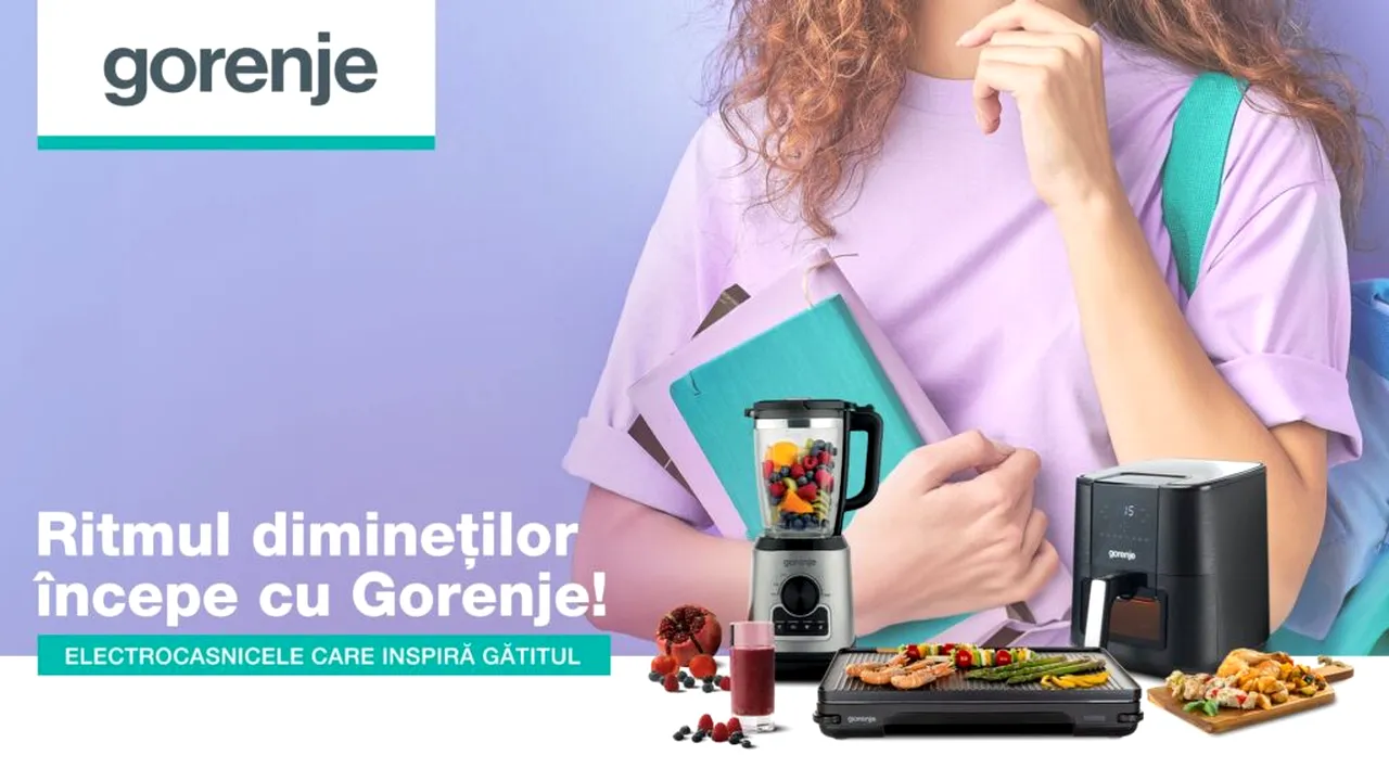 Un nou an școlar, o nouă rutină în care Gorenje face zilele aglomerate ale familiei mai simple