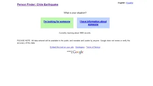 Aplicaţie Google pentru obţinerea de informaţii despre persoanele afectate de cutremurul din Chile