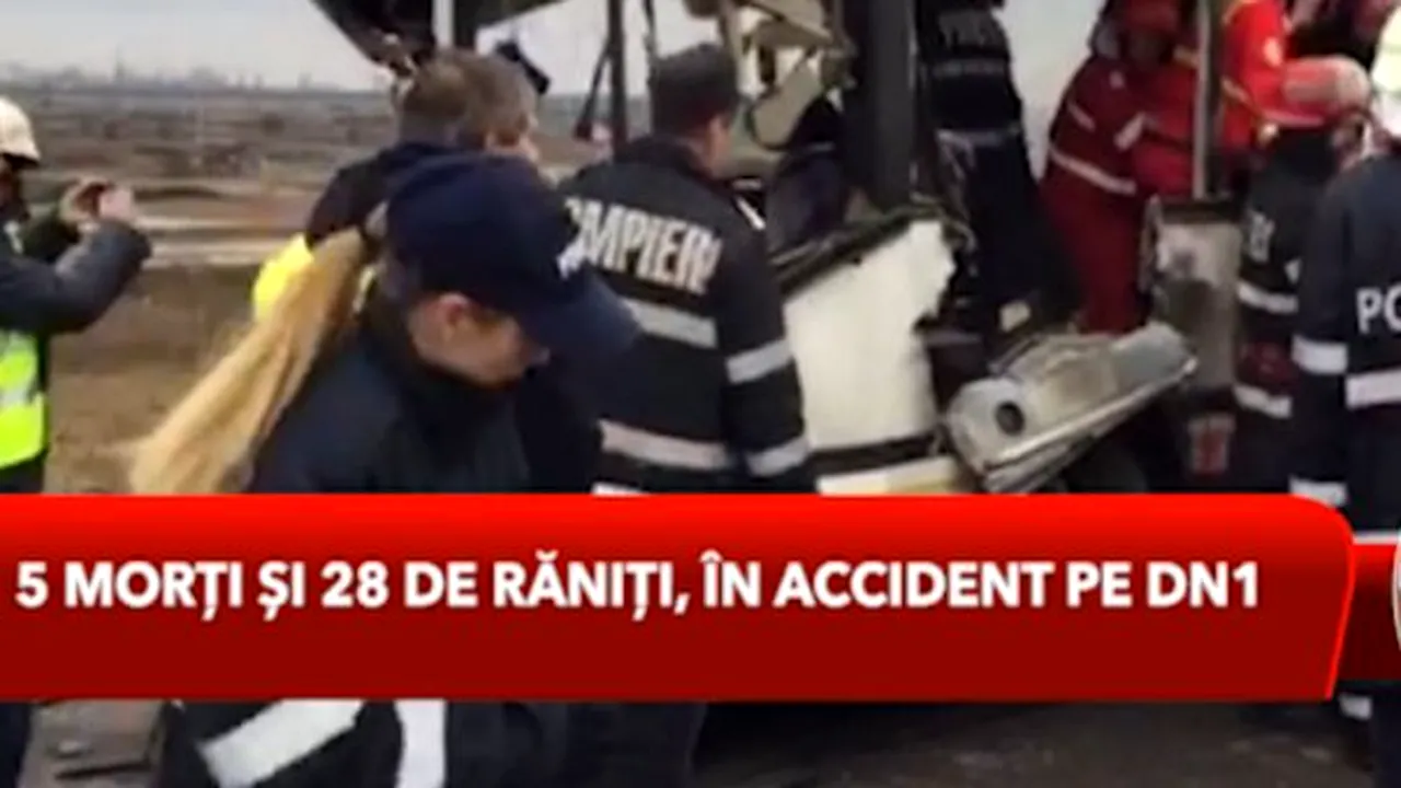 Ultimul BILANŢ al accidentului rutier din Ploieşti: 5 persoane au murit, iar alte 28 sunt grav rănite, printre care şi un copil - FOTO, VIDEO 