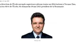 Nicușor Dan, felicitat pe site-ul École Normale Supérieure, după câștigarea alegerilor