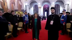 Maia Sandu a sosit la Catedrala Națională ca un simbol al unirii românilor