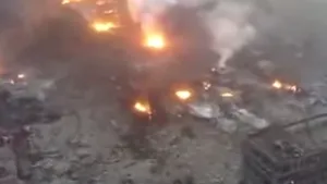 EXPLOZIILE din Tianjin: Patru incendii au izbucnit în zonă - VIDEO
