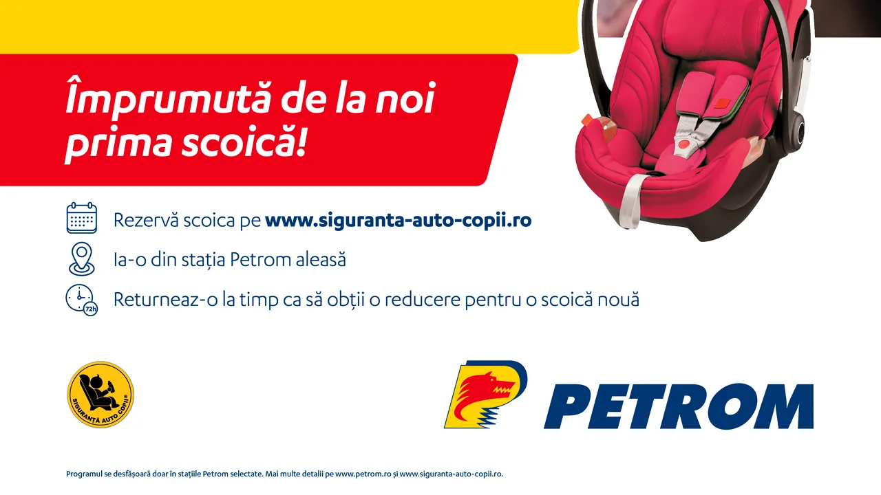 Prima Scoică: un proiect marca Siguranţă Auto Copii realizat cu sprijinul Petrom