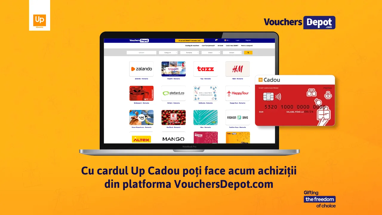 Beneficiarii Up Cadou pot achiziţiona acum, în exclusivitate, carduri cadou 