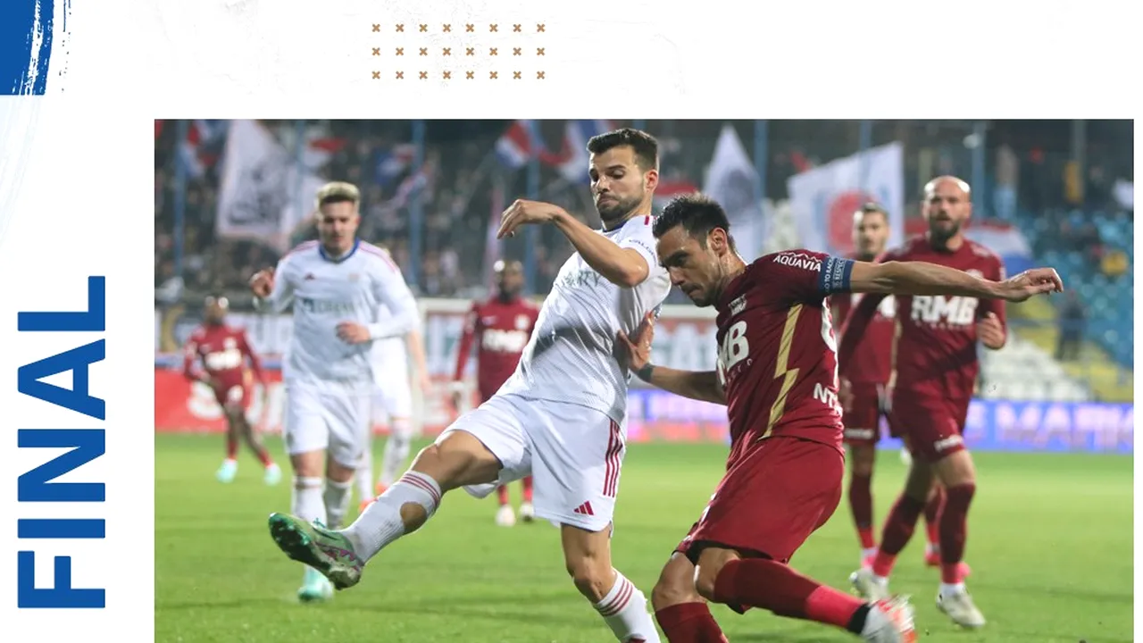 CFR Cluj face un pas greşit în lupta la titlu. Echipa lui Adrian Mutu, egalată de Oţelul Galaţi în prelungiri