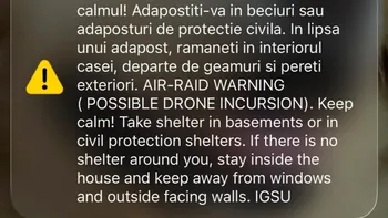 APĂRARE Alertă aeriană în județul Tulcea. Mesaj Ro-Alert privind posibile drone