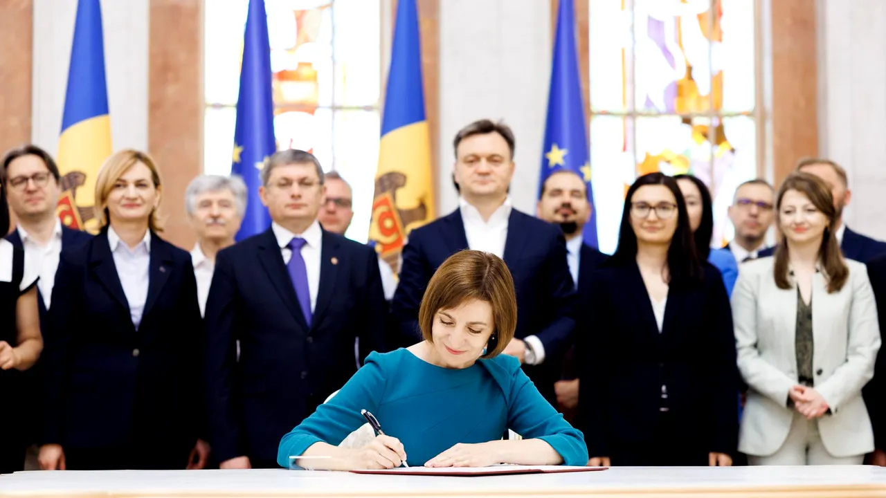 Republica Moldova, un pas mai aproape de UE. Maia Sandu a semnat decretul privind iniţierea negocierilor de aderare a ţării la UE