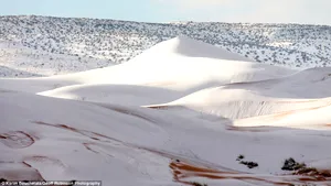 Furtună de ZĂPADĂ în Sahara. Se întâmplă pentru a treia oară în 40 de ani. Cum arată deşertul după ninsoare| GALERIE FOTO, VIDEO