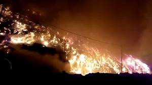 Incendiul de la Pata Rât a fost stins după 23 de ore. Echipele de intervenţie ale ISU s-au retras 