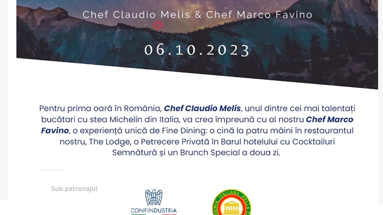 Regiunea italiană Alto Adige întâlneşte tradiţia gastronomică montană a României