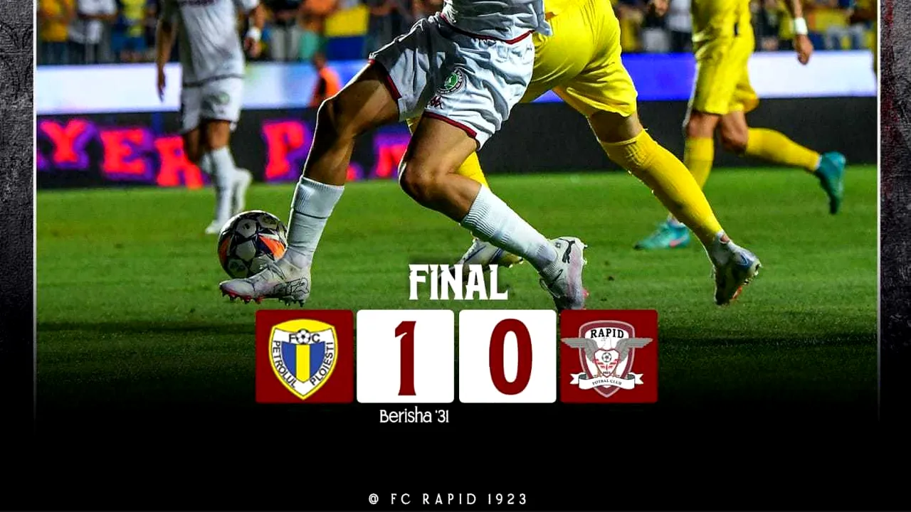 Rapid Bucureşti rămâne fără victorie în Superligă, după înfrângerea cu Petrolul Ploieşti